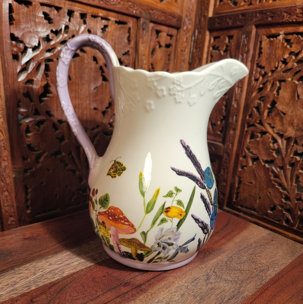 NWT Anthropologie Nathalie Lete Marais Collection Handcrafted Stoneware Pitcher